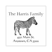 Zebra Illustration Personalisiert Gummistempel (Prägung)