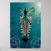 Zebra Illustration Poster (Vorne)