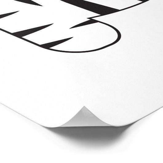 ZEBRA-Illustration von Lorena Depante Poster (Ecke)