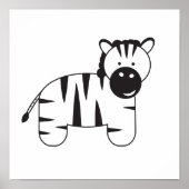 ZEBRA-Illustration von Lorena Depante Poster (Vorne)