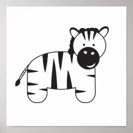 ZEBRA-Illustration von Lorena Depante Poster
