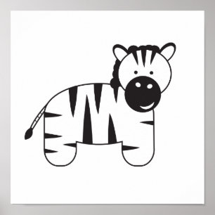 ZEBRA-Illustration von Lorena Depante Poster