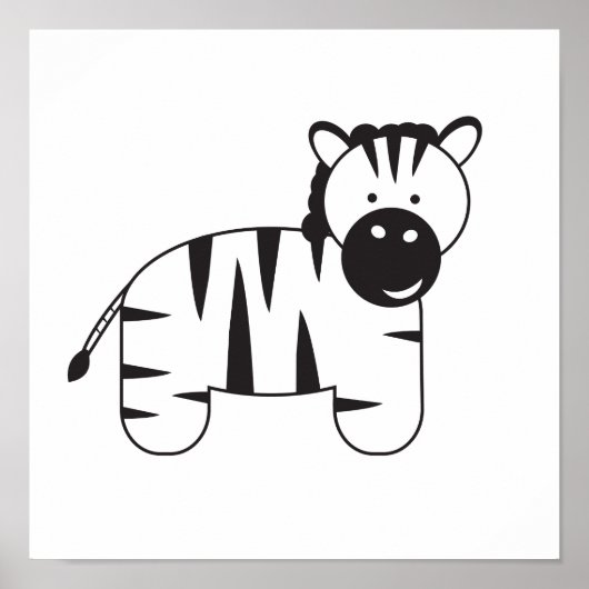 ZEBRA-Illustration von Lorena Depante Poster (Vorne)