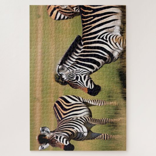 Zebra im Gras Puzzle (Vertikal)