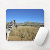 Zebra im offenen schlichten Nationalpark Pilansber Mousepad (Mit Mouse)