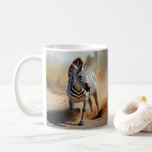Zebra im Wilden Dramatischen Sonnenuntergang Kaffeetasse