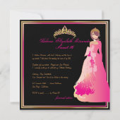 ZEBRA IMITATS SILVER/Sweet 16/ Quinceañera Einladung (Rückseite)