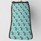 Zebra in Aquamarinem Blau Golf Headcover (Rotieren 90)