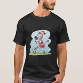 Zebra in Christmas costume and soccer ball T-Shirt (Vorderseite)
