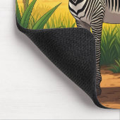Zebra in der afrikanischen Savanne Mousepad (Ecke)