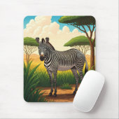 Zebra in der afrikanischen Savanne Mousepad (Mit Mouse)