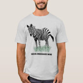 Zebra in der grasrealistischen Illustration T-Shirt (Vorderseite)