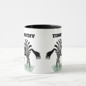 Zebra in der grasrealistischen Illustration Tasse (Zentrum)
