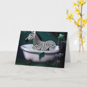 Zebra in der Tube Karte (Gelbe Blume)