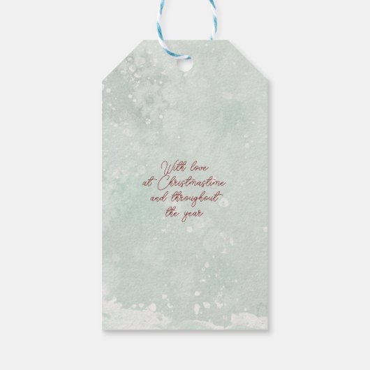 Zebra in der Weihnachtsmannmütze Weihnachtsgeschen Geschenkanhänger (Rückseite)