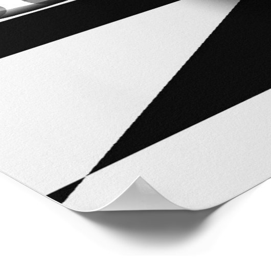 Zebra in einer B&W-Sci-Fi-Welt Poster (Ecke)