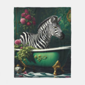 Zebra in einer Badewanne Fleecedecke (Vorderseite)