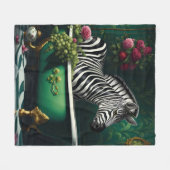 Zebra in einer Badewanne Fleecedecke (Vorderseite (Horizontal))