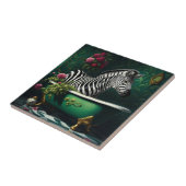 Zebra in einer Badewanne Fliese (Seite)