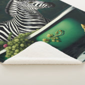 Zebra in einer Badewanne Sherpadecke (3/4)