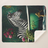 Zebra in einer Badewanne Sherpadecke (Vorderseite (Horizontal))