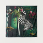 Zebra in einer Badewanne Wandteppich (Vorderseite (Horizontal))