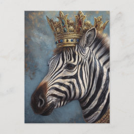 Zebra in einer Krone Postkarte