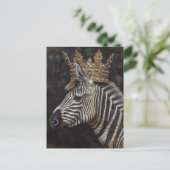 Zebra in einer Krone Postkarte (Stehend Vorderseite)