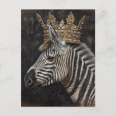 Zebra in einer Krone Postkarte (Vorderseite)
