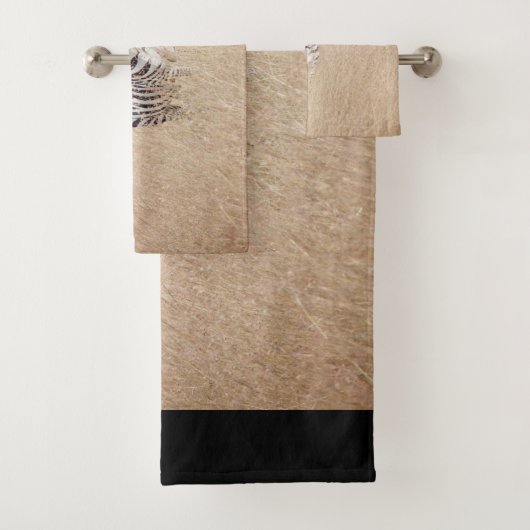 Zebra in hohem Gras Badhandtuch Set (Insitu)