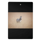 Zebra in hohem Gras Mini Klemmbrett (Rückseite)