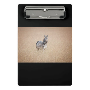 Zebra in hohem Gras Mini Klemmbrett
