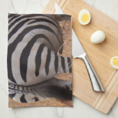 Zebra in Kenia Handtuch (Viertel Falte)
