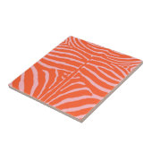 Zebra in Rosa und Orange Fliese (Seite)