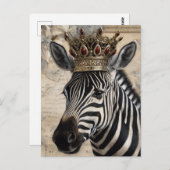 Zebra in Ruby Postkarte (Vorne/Hinten)