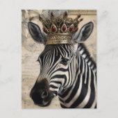 Zebra in Ruby Postkarte (Vorderseite)