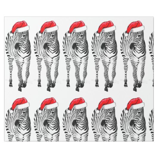 Zebra in Santa Verpackungspapier Geschenkpapier (Flach)