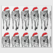 Zebra in Santa Verpackungspapier Geschenkpapier (Flach)