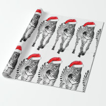Zebra in Santa Verpackungspapier