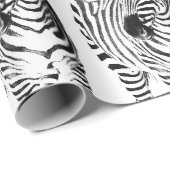 Zebra in Santa Verpackungspapier Geschenkpapier (Rolleneckpunkt)
