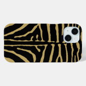 Zebra in Schwarz und Gold Case-Mate iPhone Hülle (Rückseite (Horizontal))