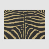 Zebra in Schwarz und Gold Seidenpapier (Vorderseite)
