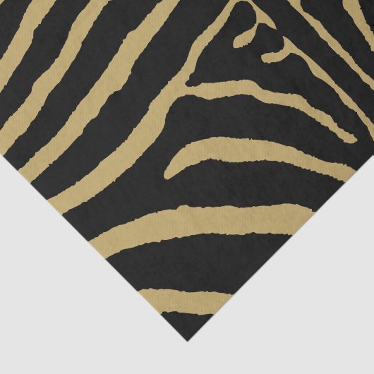 Zebra in Schwarz und Gold Seidenpapier (Ausschnitt)