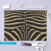 Zebra in Schwarz und Gold Seidenpapier (Handwerk)