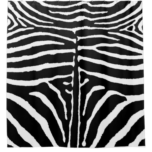 Zebra in Schwarz und Weiß Duschvorhang (Vorderseite)