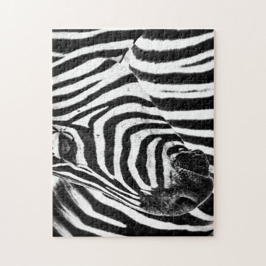 Zebra in Schwarz und Weiß, Jigsaw Puzzle (Vertikal)