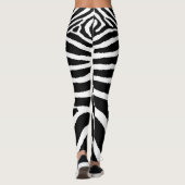 Zebra in Schwarz und Weiß Leggings (Rückseite)
