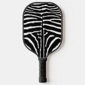 Zebra in Schwarz und Weiß Pickleball Schläger (Vorderseite)