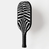 Zebra in Schwarz und Weiß Pickleball Schläger (Links)