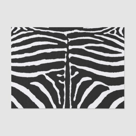 Zebra in Schwarz und Weiß Seidenpapier (Vorderseite)